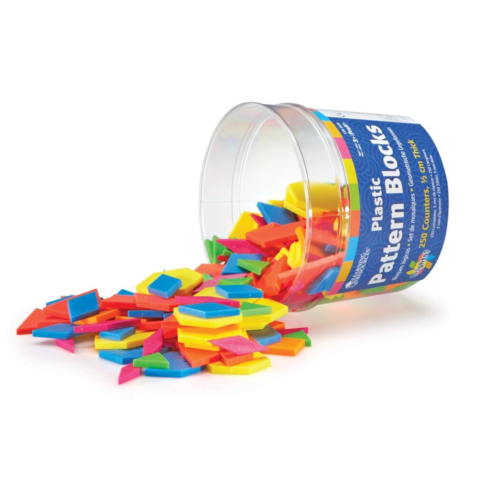 Brights!™ Pattern Blocks, 250 Pieces - Kidsplace.store