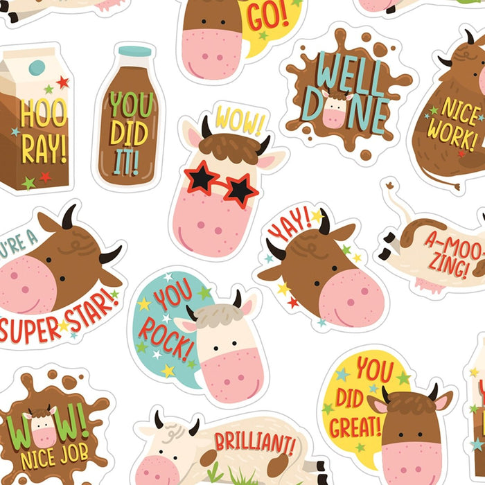 Brown Cows Chocolate Milk Scented Stickers, 80 Per Pack, 6 Packs - Kidsplace.store