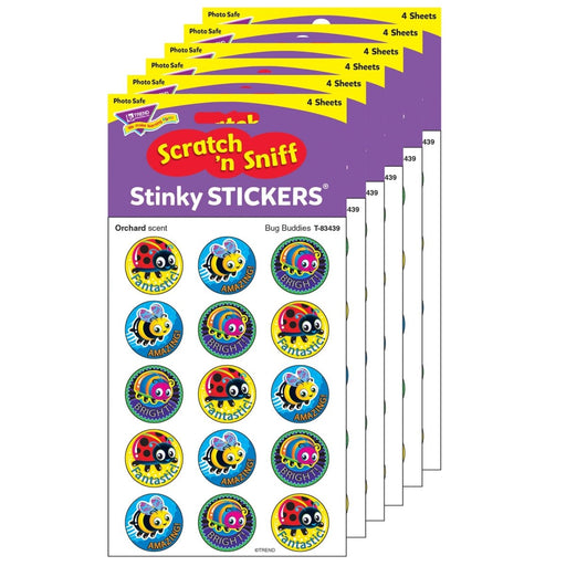 Bug Buddies/Orchard Stinky Stickers®, 60 Per Pack, 6 Packs - Kidsplace.store
