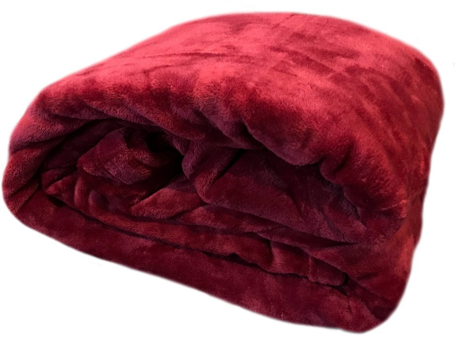 Burgundy Soft Plush Warm Cozy Bed Throw Flannel Blanket - Kidsplace.store