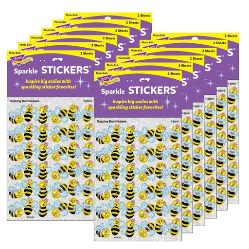 Buzzing Bumblebees Sparkle Stickers®, 72 Per Pack, 12 Packs - Kidsplace.store