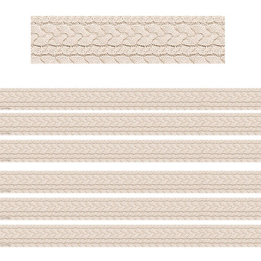 Cable Knit Sweater Straight Border Trim, 35 Feet Per Pack, 6 Packs - Kidsplace.store