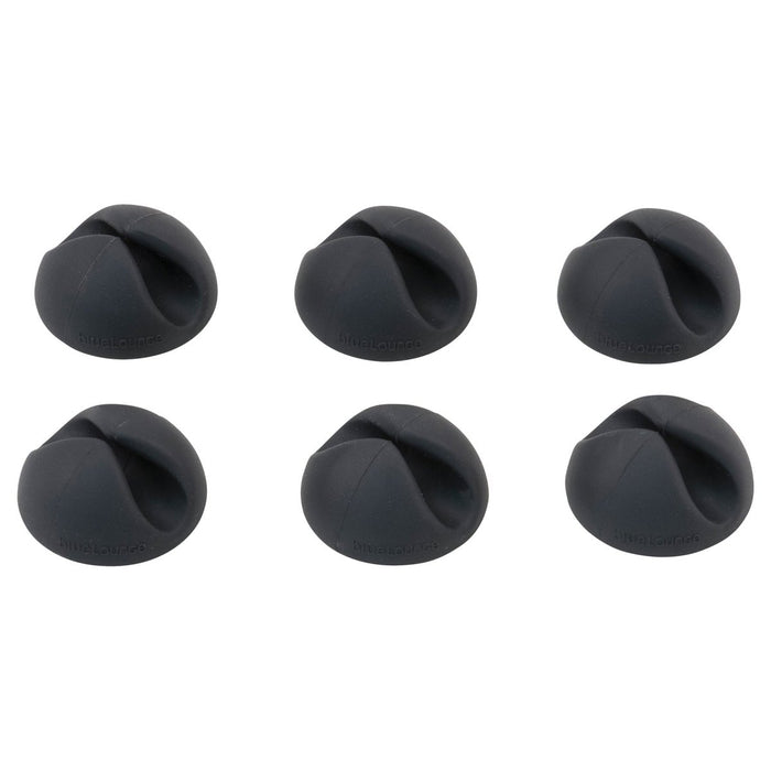 Cabledrops Cord Management, Black, Pack of 6 - Kidsplace.store