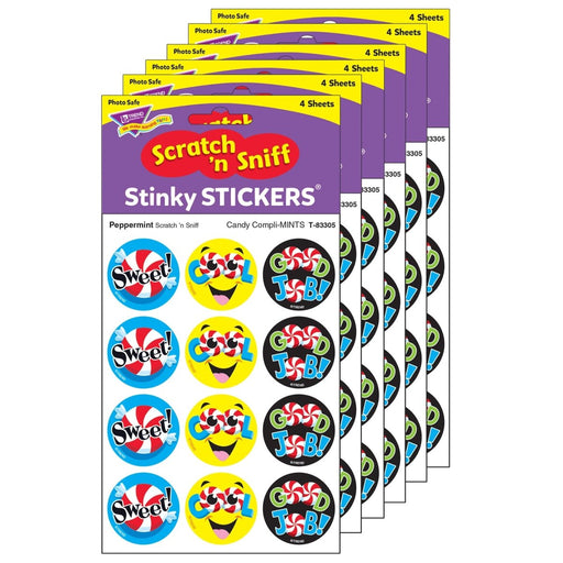 Candy Compli-MINTS/Peppermint Stinky Stickers®, 48 Per Pack, 6 Packs - Kidsplace.store