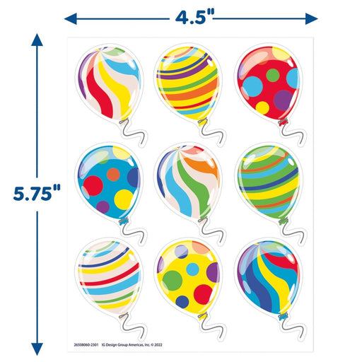 Celebration Balloons Giant Stickers, 36 Per Pack, 12 Packs - Kidsplace.store