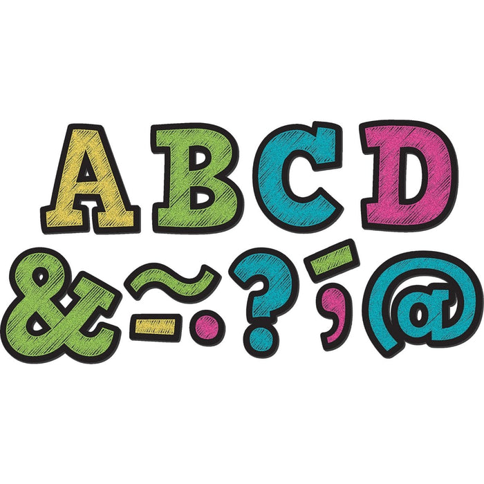 Chalkboard Brights Bold Block 2" Magnetic Letters, 70 Pieces Per Pack, 3 Packs - Kidsplace.store