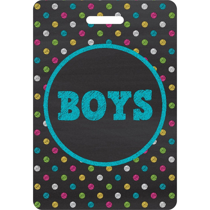 Chalkboard Brights Hall Pass with Lanyard, 4 Per Pack, 3 Packs - Kidsplace.store