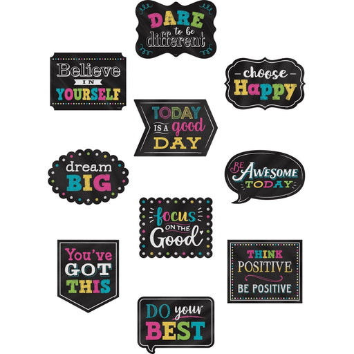 Chalkboard Brights Positive Sayings Accents, 30 Per Pack, 3 Packs - Kidsplace.store