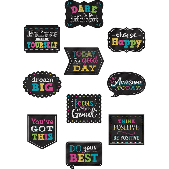 Chalkboard Brights Positive Sayings Accents, 30 Per Pack, 3 Packs - Kidsplace.store