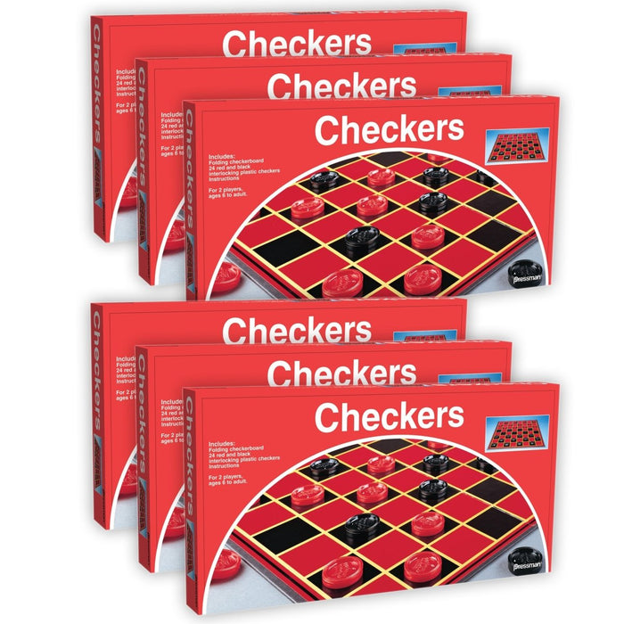 Checkers Game, Pack of 6 - Kidsplace.store