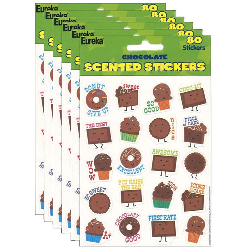 Chocolate Scented Stickers, 80 Per Pack, 6 Packs - Kidsplace.store