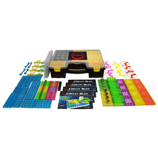 Circuit Blox 120, Circuit Board Building Blocks Classroom Set, 196 Pieces - Kidsplace.store