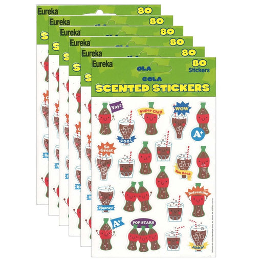 Cola Scented Stickers, 80 Per Pack, 6 Packs - Kidsplace.store