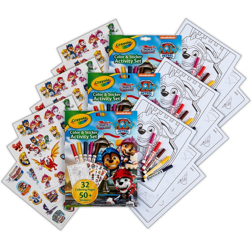 Color & Sticker Activity Set, Paw Patrol, 3 Sets - Kidsplace.store