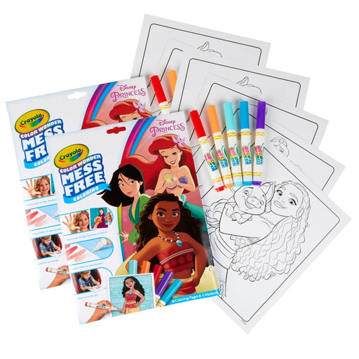 Color Wonder Mess Free Coloring Pad & Markers, Princess, 2 Sets - Kidsplace.store