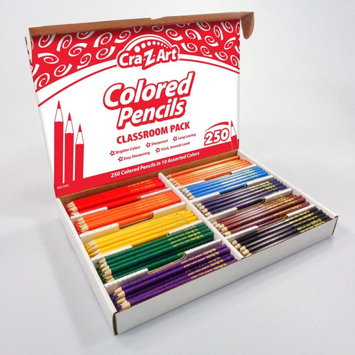 Colored Pencil Classroom Pack, 10 Colors, Box of 250 - Kidsplace.store