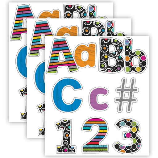 Colorful Chalkboard Combo Pack EZ Letters, 219 Pieces Per Pack, 3 Packs - Kidsplace.store