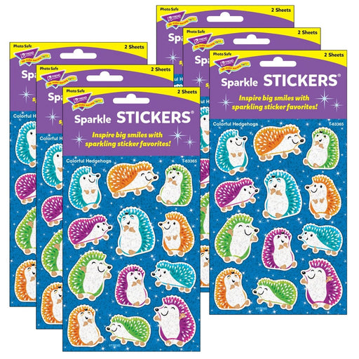 Colorful Hedgehogs Sparkle Stickers®, 24 Per Pack, 6 Packs - Kidsplace.store