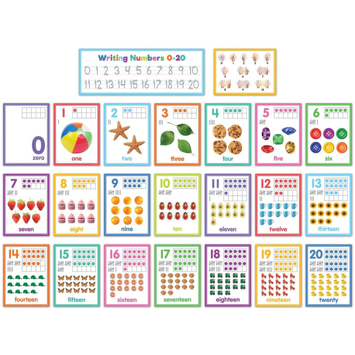 Colorful Numbers 0 - 20 Bulletin Board Set, 23 Pieces - Kidsplace.store