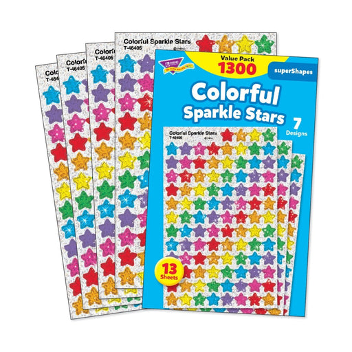 Colorful Sparkle Stars superShapes Value Pack, 1300 Per Pack, 3 Packs - Kidsplace.store