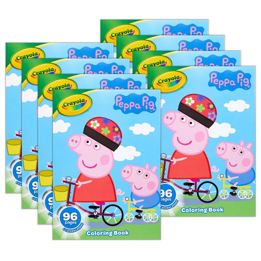 Coloring Book, Peppa Pig, 96 Pages, Pack of 8 - Kidsplace.store