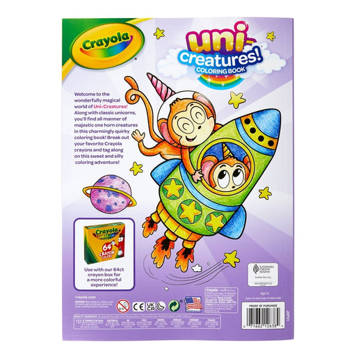 Coloring Book, Uni - Creatures, 96 Pages, Pack of 8 - Kidsplace.store