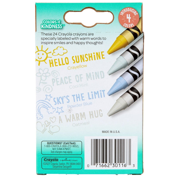 Colors of Kindness Crayons, 24 Per Pack, 12 Packs - Kidsplace.store