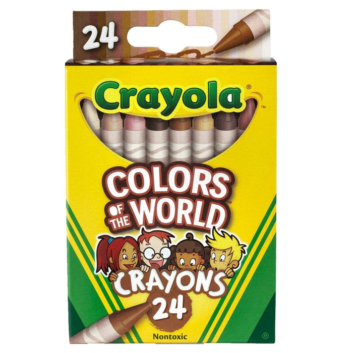 Colors of the World Crayons, 24 Per Pack, 12 Packs - Kidsplace.store