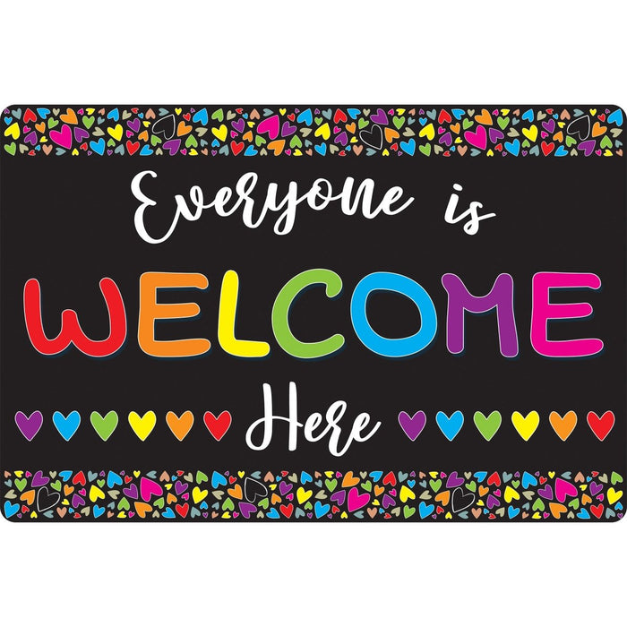 Computer Mouse Pad, 8" x 10", Everyone is Welcome Here, Hearts, Pack of 10 - Kidsplace.store