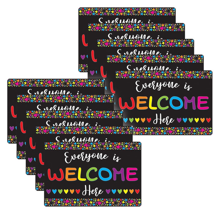 Computer Mouse Pad, 8" x 10", Everyone is Welcome Here, Hearts, Pack of 10 - Kidsplace.store