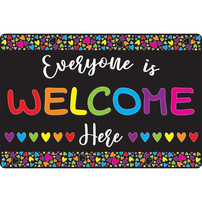 Computer Mouse Pad, 8" x 10", Everyone is Welcome Here, Hearts, Pack of 6 - Kidsplace.store