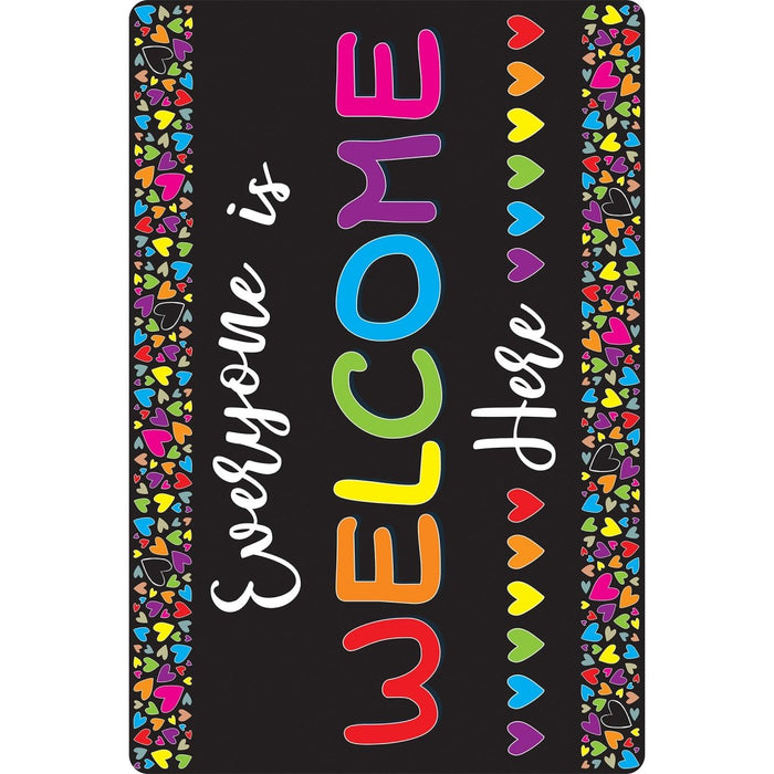 Computer Mouse Pad, 8" x 10", Everyone is Welcome Here, Hearts, Pack of 6 - Kidsplace.store