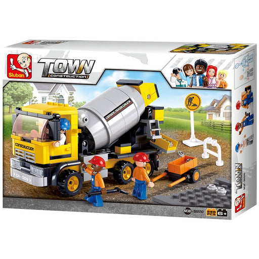 Construction Cement Mixer Truck Building Brick Kit (296 Pcs) - Kidsplace.store