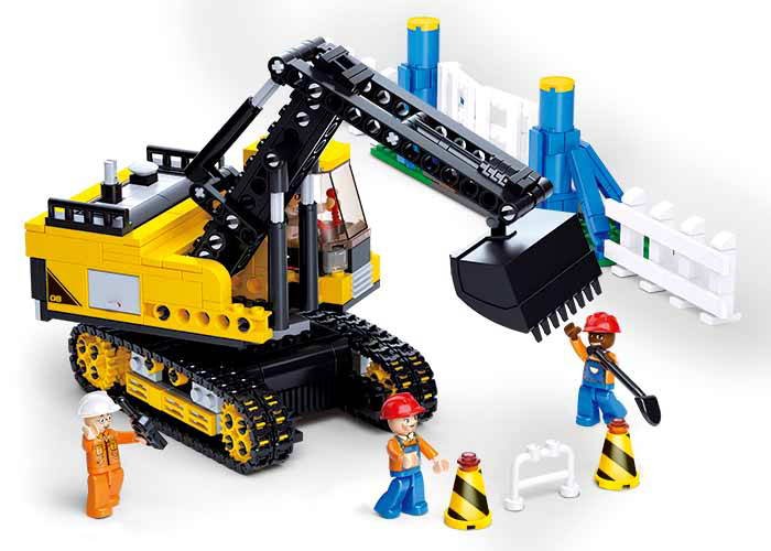 Construction Traxcavator Building Brick Kit (614 pcs) - Kidsplace.store