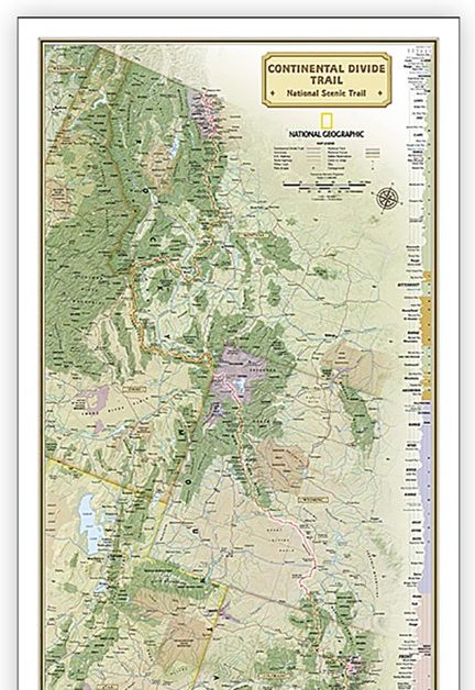 Continental Divide Trail Map, In Gift Box, 18" x 48" - Kidsplace.store