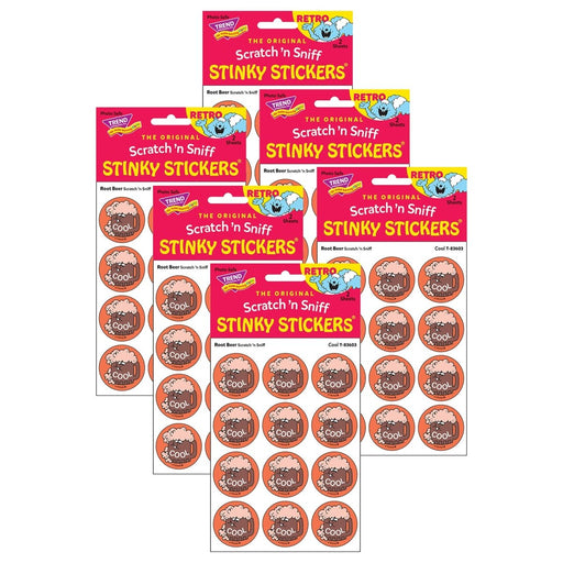Cool/Root Beer Scented Stickers, 24 Per Pack, 6 Packs - Kidsplace.store