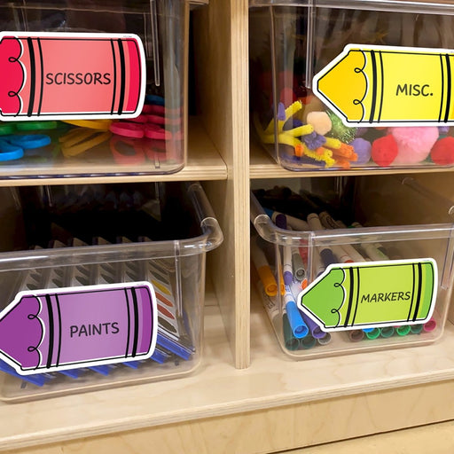 Core Decor Doodle Crayons 6" Designer Cut-Outs, 54 Per Pack, 3 Packs - Kidsplace.store
