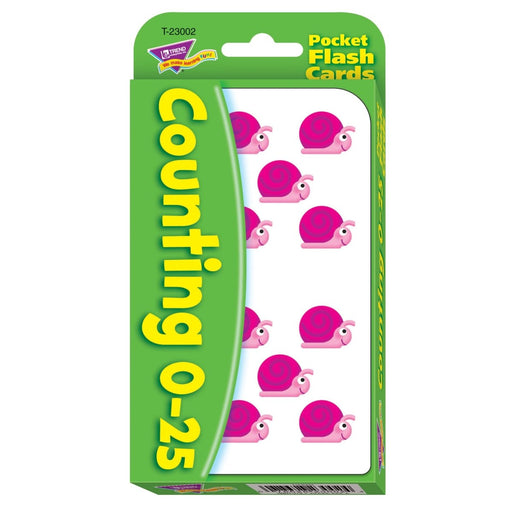 Counting 0-25 Pocket Flash Cards, 6 Packs - Kidsplace.store