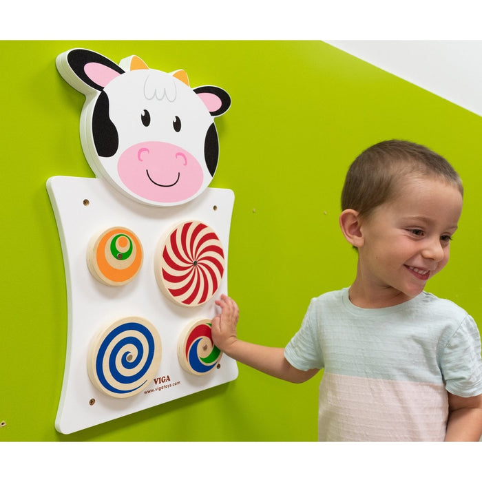 Cow Activity Wall Panel - 18m+ - Toddler Activity Center - Kidsplace.store