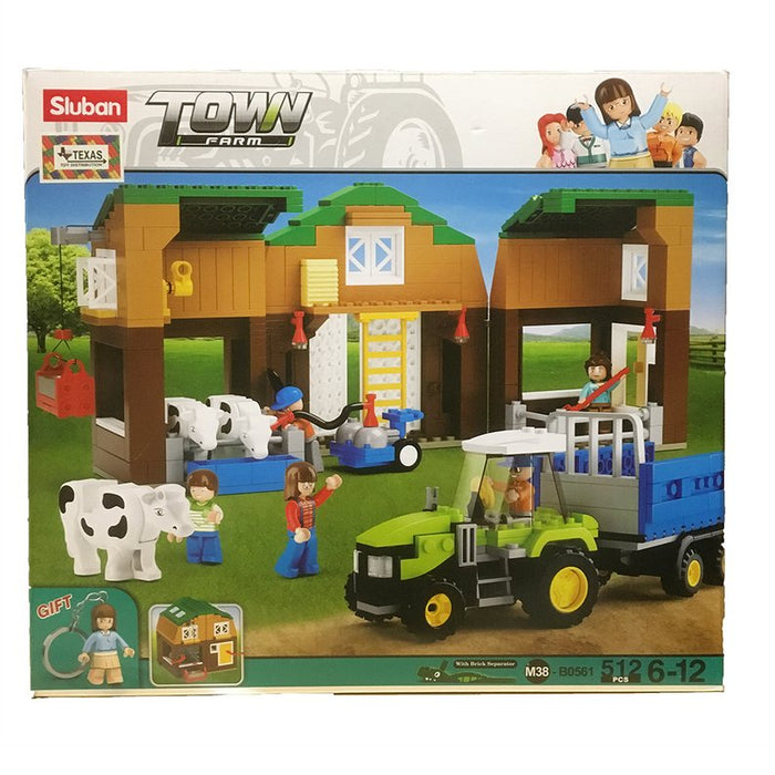 Cow Farm Ranch Building Brick Kit (512 Pcs) - Kidsplace.store