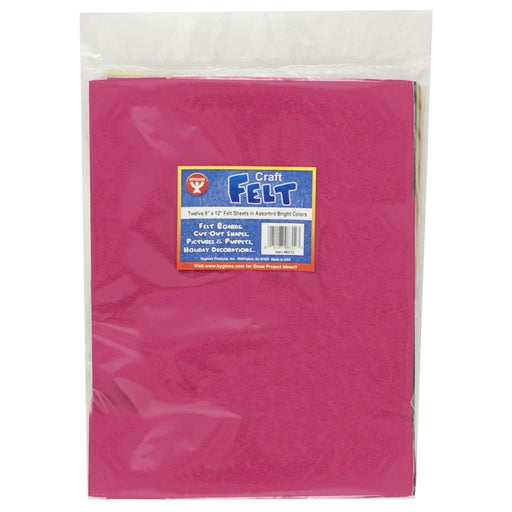 Craft Felt, 9" x 12", 12 Sheets Per Pack, 3 Packs - Kidsplace.store