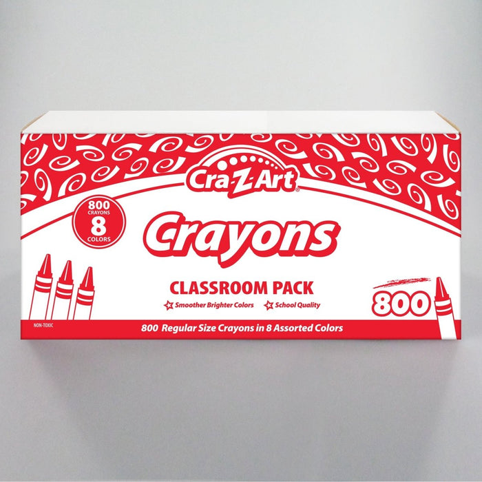 Crayon Classroom Pack, 8 Color, Box of 800 - Kidsplace.store