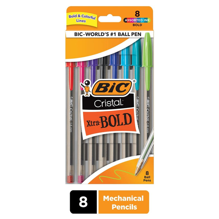 Cristal Xtra Bold Fashion Bold Point (1.6mm) 8 Per Pack, 6 Packs - Kidsplace.store