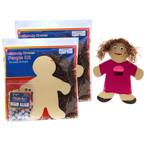 Culturally Diverse People Kit, 7", 24 Per Pack, 2 Packs - Kidsplace.store