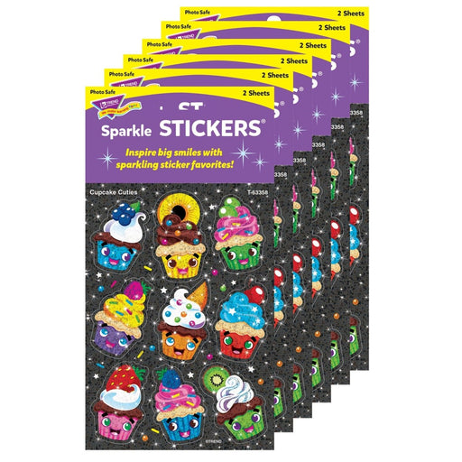 Cupcake Cuties Sparkle Stickers®, 18 Per Pack, 6 Packs - Kidsplace.store