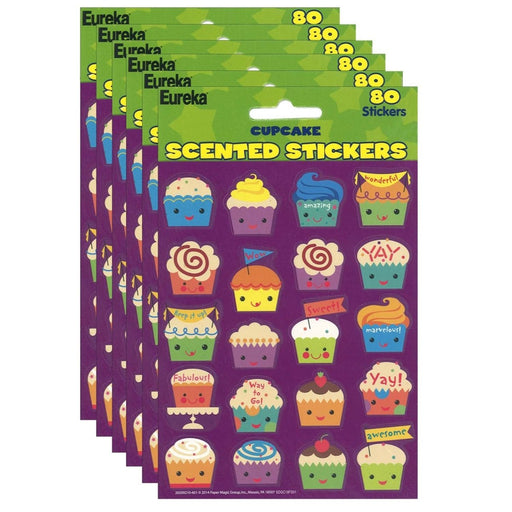 Cupcake Scented Stickers, 80 Per Pack, 6 Packs - Kidsplace.store