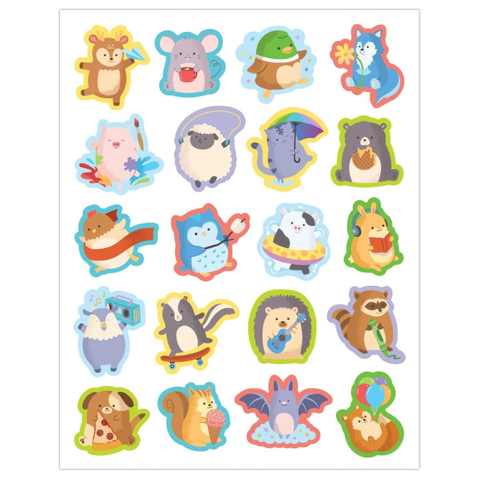 Cute Critters Stickers, 120 Per Pack, 12 Packs - Kidsplace.store