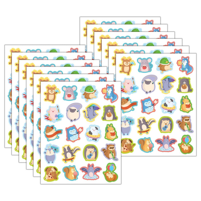 Cute Critters Stickers, 120 Per Pack, 12 Packs - Kidsplace.store