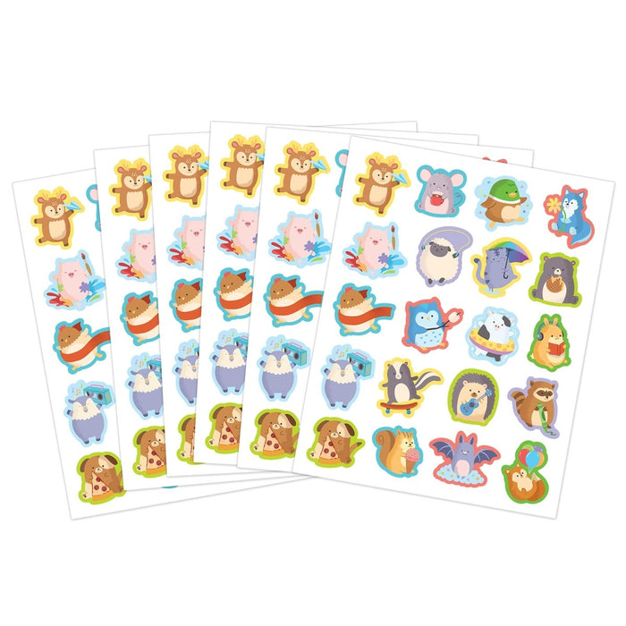 Cute Critters Stickers, 120 Per Pack, 12 Packs - Kidsplace.store