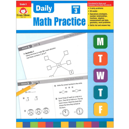 Daily Common Core Math Practice, Grade 3 - Kidsplace.store